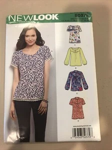 Patrón de costura New Look S0379 talla Camisa 10-22 Misses con mangas variaciones sin cortar - Imagen 1 de 3