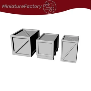 LaoYao 1/76 OO Gauge Wood Crates Boxes Set Railroads Scenery Miniatures Factory - Picture 1 of 3