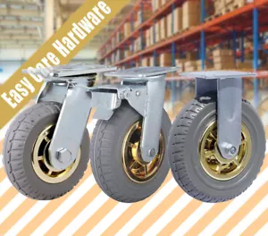 5" 6'' 8" Caster Castor POLYURETHANE PU Wheel Heavy Swivel Brake Fixed 1000 kg G - Picture 1 of 17