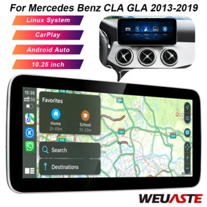 Car Linux Screen Radio Carplay 10.25'' For Benz CLA C117 X117 GLA X156 2013-2019 - Picture 1 of 12