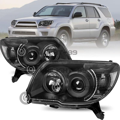 Toyota 4Runner для 2006 2007 2008 2009 черные фары прозрачные угловые фары - Изображение 1 из 4
