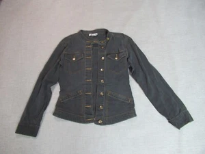 Vintage Contempo Casuals Jeansjacke Damen Gr. M grau Denim Biker Retro Grunge - Bild 1 von 10