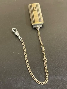 Beltogram art deco belt loop vintage silver plate monogram A Hickok - Picture 1 of 14