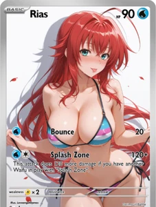 LoveangelGames-Season 2- Custom Card- Waifu Universe- Rias Swimsuit Battle - Picture 1 of 1