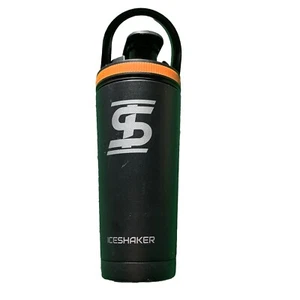 Shaker Ghiaccio Acciaio Inox Proteine Shaker Bicchiere 26 Oz Nero Arancione Tazza Acqua - Foto 1 di 9