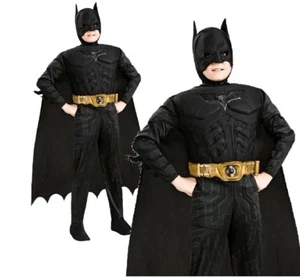 Niño BATMAN CLÁSICO CABALLERO OSCURO Superhéroe Niños Elegante Vestido Disfraz Halloween - Imagen 1 de 2