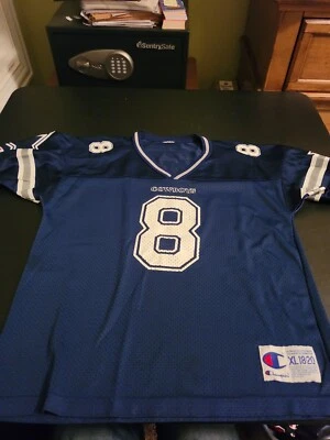Camiseta deportiva juvenil Dallas Cowboys NFL Troy Aikman #8 vintage azul campeón talla XL Foto 1 de 4