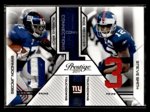2011 Panini Prestige #18 Brandon Jacobs/Steve Smith /25 Connections - Picture 1 of 2