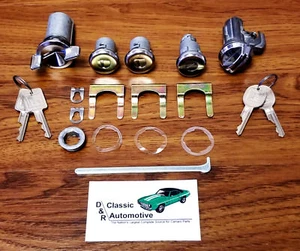 Complete Locks Set Door Trunk Ignition Glove Box 17pc Kit 69 Chevelle 2 Key Type - Picture 1 of 7