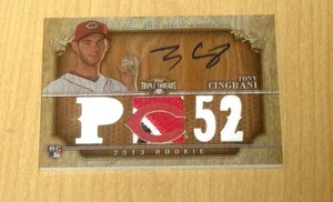 2013 Topps Triple Threads relic jersey PATCH WOOD autograph Tony Cingrani 1/1 - Picture 1 of 1