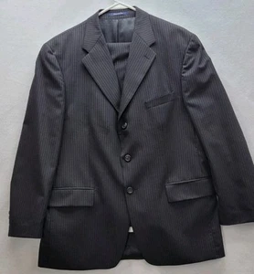 Ralph Ralph Lauren Anzug Herren Schwarz Nadelstreifen 100% Schurwolle 46R - Bild 1 von 19