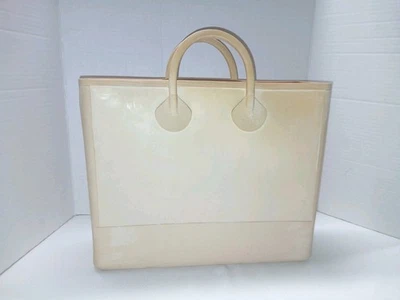 Sacola Tote Vintage Martha by Mail Plástico Resistente Amarela Compras Plástico - Imagem 1 de 4