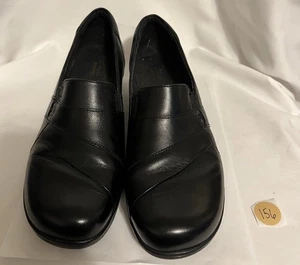 Clarks Collection Women's Black Leather Loafer Size 11M All Day Comfort - Picture 1 of 7