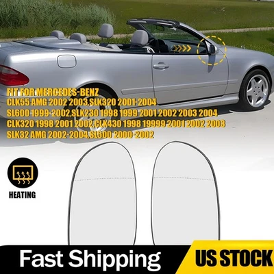 Espejo retrovisor térmico lateral conductor y pasajero de vidrio para Mercedes-Benz CLK55 SLK320 SL500 Foto 1 de 4