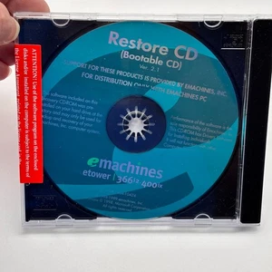 Emachines Ver 2.1 Restore CD (Bootable CD) 1998-1999 etower 366i2 400ix sealed - Picture 1 of 6