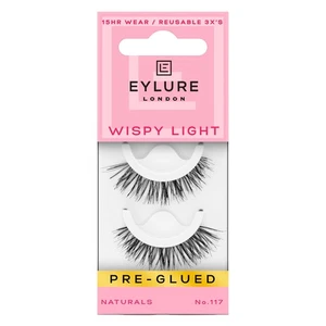 Eylure Pre Glued Wispy No 117 False Eyelashes Elegant Fluttery Look 15 Hour Wear - Picture 1 of 7