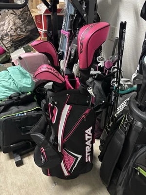 Callaway Women’s Strata 11pc Complete Golf Club Set With Bag Pink/Black  - Image 1 of 4