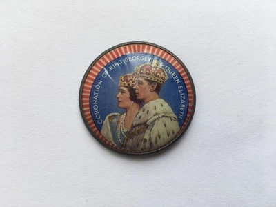 C1936 VINTAGE CORONATION OF KING GEORGE VI&QUEEN ELIZABETH SOUVENIR PIN BROOCH - Image 1 of 2