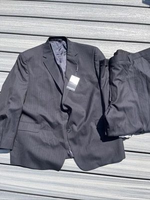 NWT Austin Reed Reflex  Wool Gray Pin Stripe Suit Sz 50 S Wst 50 Retail $379.99 - Image 1 of 4