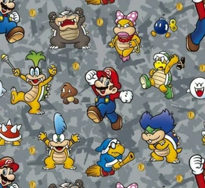 Nintendo Mario Luigi Donkey Kong -PICK PRINT- Cotton Fabric by the 1/4 Yard - Picture 1 of 6