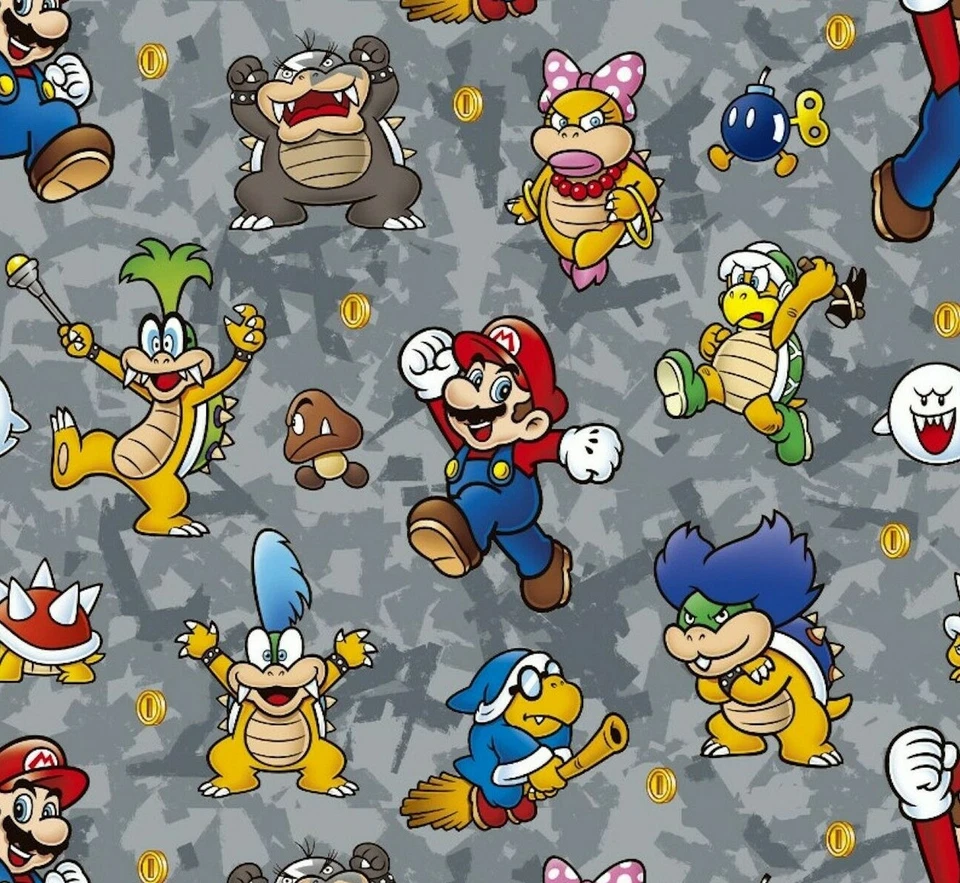 Nintendo Mario Luigi Donkey Kong -PICK PRINT- Cotton Fabric by the 1/4 Yard - Image 1 of 1