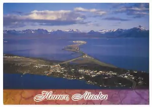 Postal Homer Alaska vista aérea Homer Spit y bahía Kachemak - Imagen 1 de 2