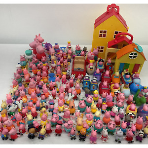 Used LOT 14 lbs Peppa Pig Toy Character Figures Vehicles Various Items Pigs