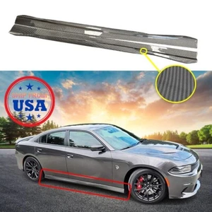 (Carbon Print) For 15-22 Dodge Charger Side Skirts Left Right - Picture 1 of 3