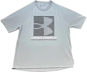 NWT Under Armour Men's Velocity Graphic T-Shirt SS Crew Loose Gray Size M UA210 - Picture 1 of 1