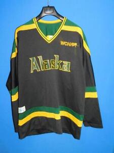 Vintage XL UAA Seawolves Hockey Jersey University Alaska Anchorage Black Green