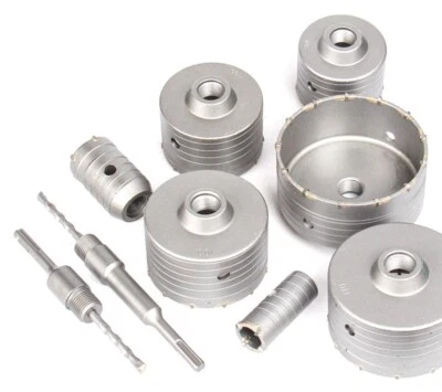 VERSERY 30-160 mm Core Drill Bit SDS PLUS TCT Concrete Masonry Brick Hole Saw Pilot