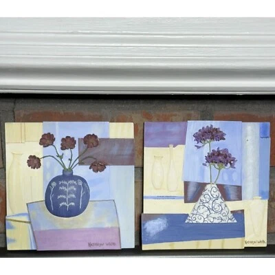 Kathryn White Decorative Resin 3D Art Plaques x 2 - Image 1 of 4