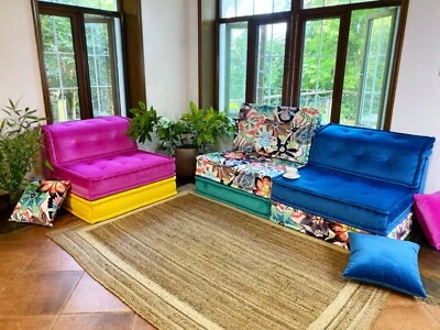 Modular Mah Jong Sofa Couch Set Designer French Daybed Full Sectional Set AsShow - Image 1 of 4