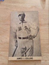 1961 Wrigley Exhibit "RARE POSTCARD BACK" Jimmy Collins Philadelphia Athletics. 