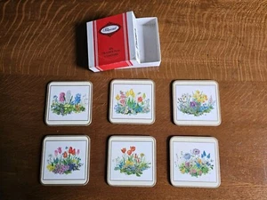Vintage Pimpernel Untersetzer x 6, Wiesenblumen, Frühling sehr guter Zustand verpackt - Bild 1 von 14