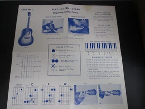 1959 Beginning Guitar Chart "12&1/2x12&1/2" #1 - Picture 1 of 4