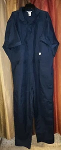 Vintage Berco Coveralls Mens 54R Blue Workwear Made in USA Jumpsuit Poly Blend - Picture 1 of 22
