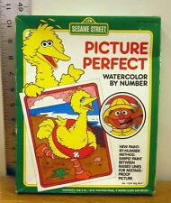 BIG BIRD Picture Perfect watercolor-by-number kit 1990 painting Sesame Street