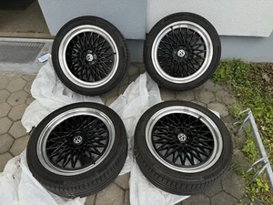 VW - BORBET B BLACK RIM POLISHED IN 20 ZOLL KBA 52927 + Continental Sommerreifen - Bild 1 von 24