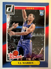 2014-15 Donruss T.J. WARREN The Rookies Press Proof Purple card /199