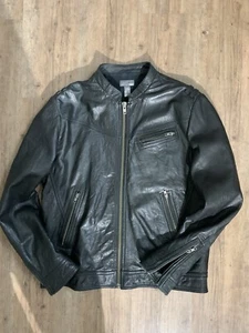 H&M Premium Herren Lederjacke echtes Leder Bikerjacke Top Zustand Gr. 54 - Bild 1 von 10
