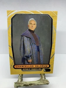 Tarjeta coleccionable Chancellor Valorum 15 Star Wars Topps 2012 Galactic Files - Imagen 1 de 4