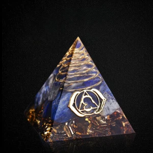 7PCS Orgone Pyramid Crystal Reiki Chakra Healing Agate Amethyst Energy - Foto 1 di 12