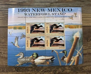WTDstamps - 1993 NEW MEXICO - State Duck Stamp - MNH **SOUVENIR SHEET** - Picture 1 of 3