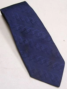 Chereau Hollyvogue Necktie Neck Tie Blue Impressed Design Poylester D - Bild 1 von 1