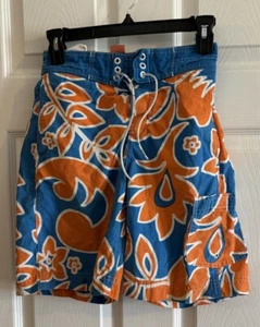 Boys Gap sz Medium 7-8 orange and blue swimsuit trunks - Picture 1 of 1