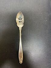  1 INTERNATIONAL PRELUDE STERLING  OLIVE SPOON   WITH HOLES         3 AVAILABLE 