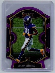 Panini Select #61 2020 Justin Jefferson púrpura Prizm troquelado - Imagen 1 de 2