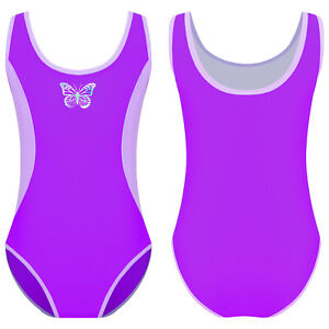 Kids Girls Swimwear Athletic Swimsuits Butterfly Print Bathing Suit Breathable