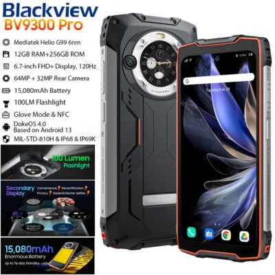 Blackview BV9300 PRO 4G LTE Rugged Phone Android 13 Waterproof Unlocked Mobile - Image 1 of 4